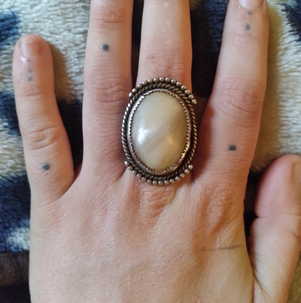 Large Mother of Pearl Ring